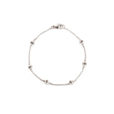 Pulsera Esferas 4mm con Cadena (Plata .925)