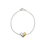 Pulsera Duo Heart (Plata .925 con Baño de Oro)u