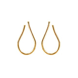 Aretes Largos Musa (Plata .925 con Baño de Oro)