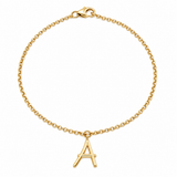 My Initial Pulsera (Plata .925 con Baño de Oro)