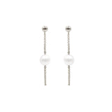 Aretes Perla 9mm y Cadena (Plata .925)