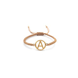 Pulsera Inicial con Marco (Plata .925 con Baño de Oro)