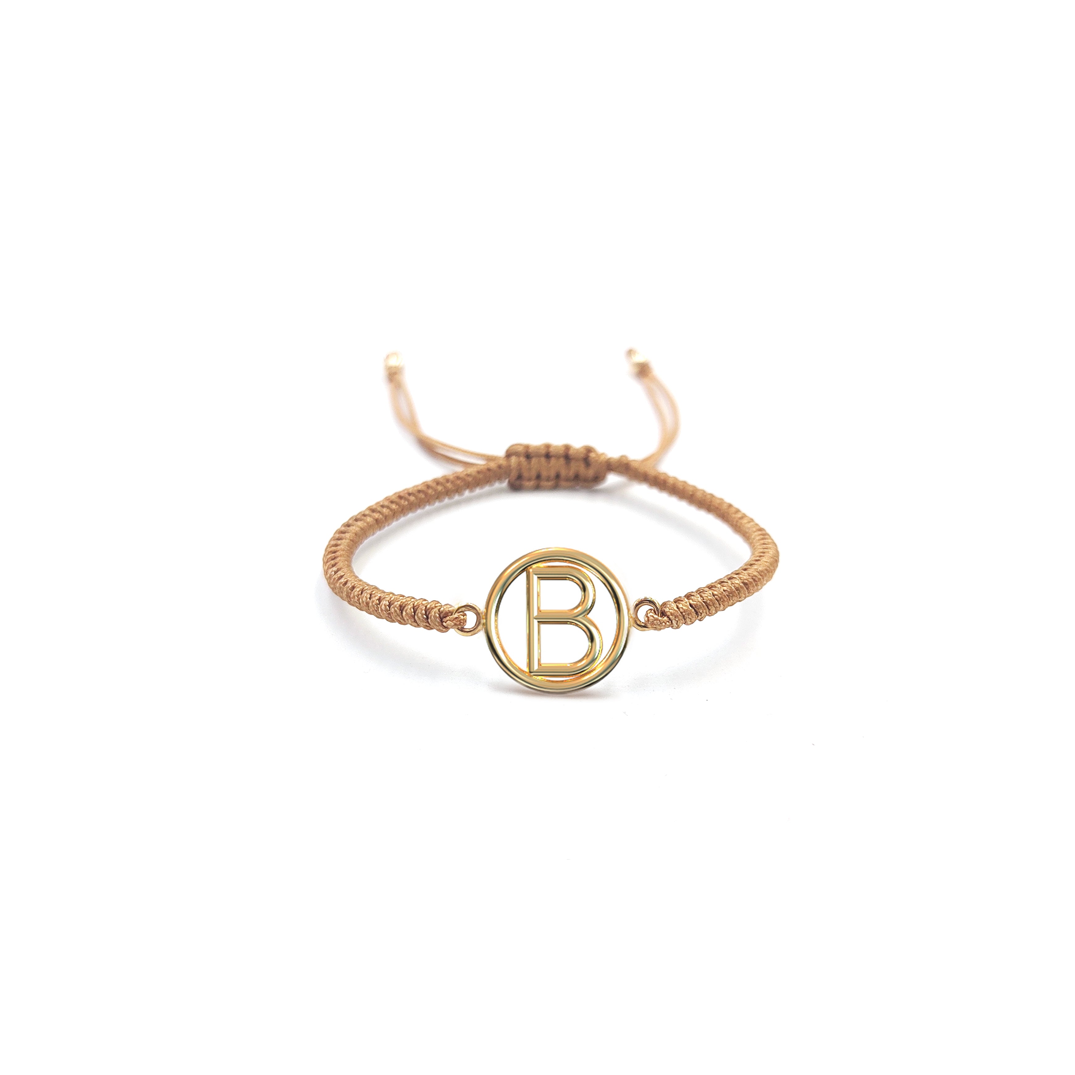 Pulsera Inicial con Marco (Plata .925 con Baño de Oro)