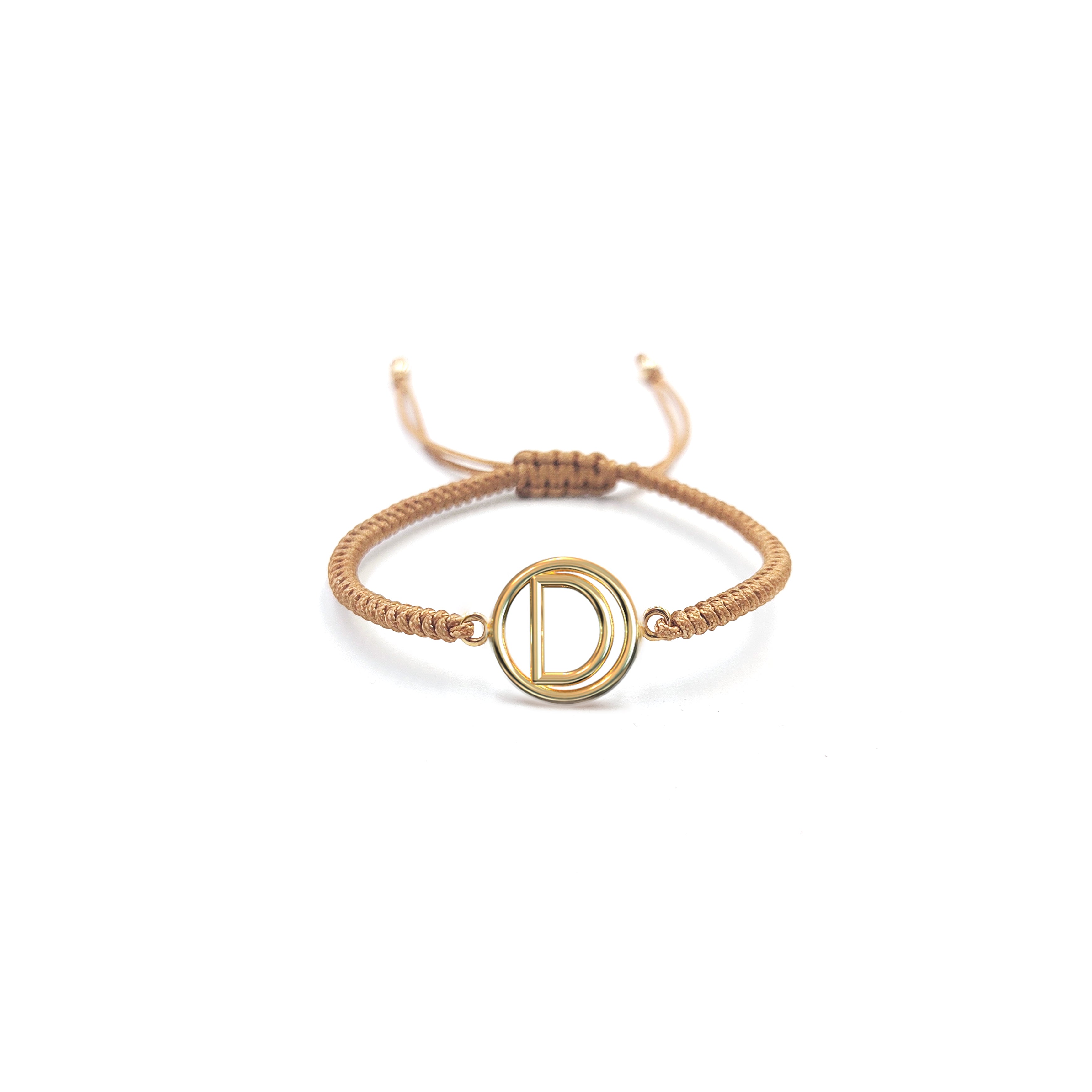 Pulsera Inicial con Marco (Plata .925 con Baño de Oro)