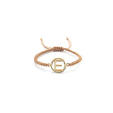 Pulsera Inicial con Marco (Plata .925 con Baño de Oro)