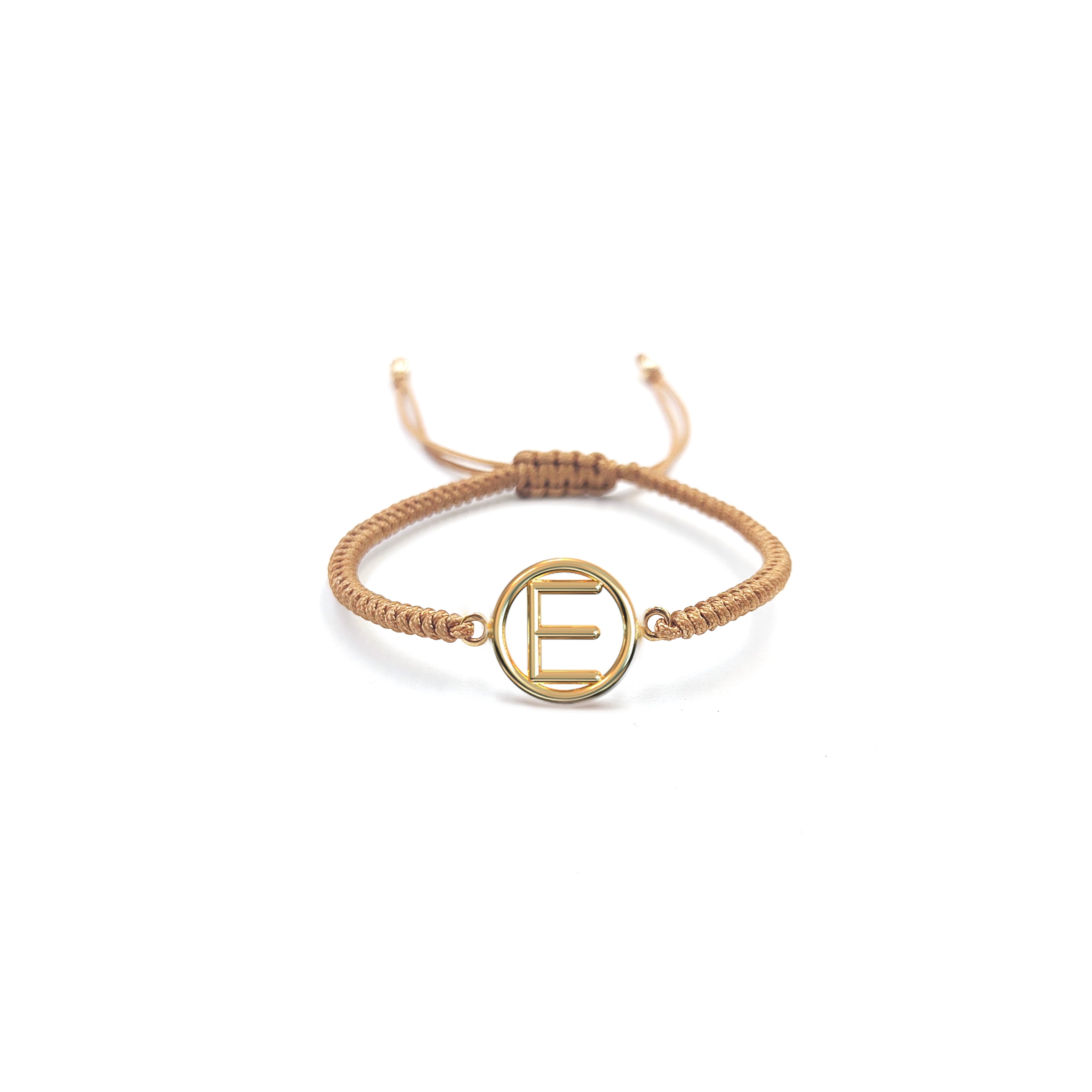 Pulsera Inicial con Marco (Plata .925 con Baño de Oro)