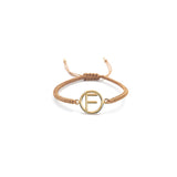 Pulsera Inicial con Marco (Plata .925 con Baño de Oro)