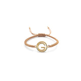 Pulsera Inicial con Marco (Plata .925 con Baño de Oro)
