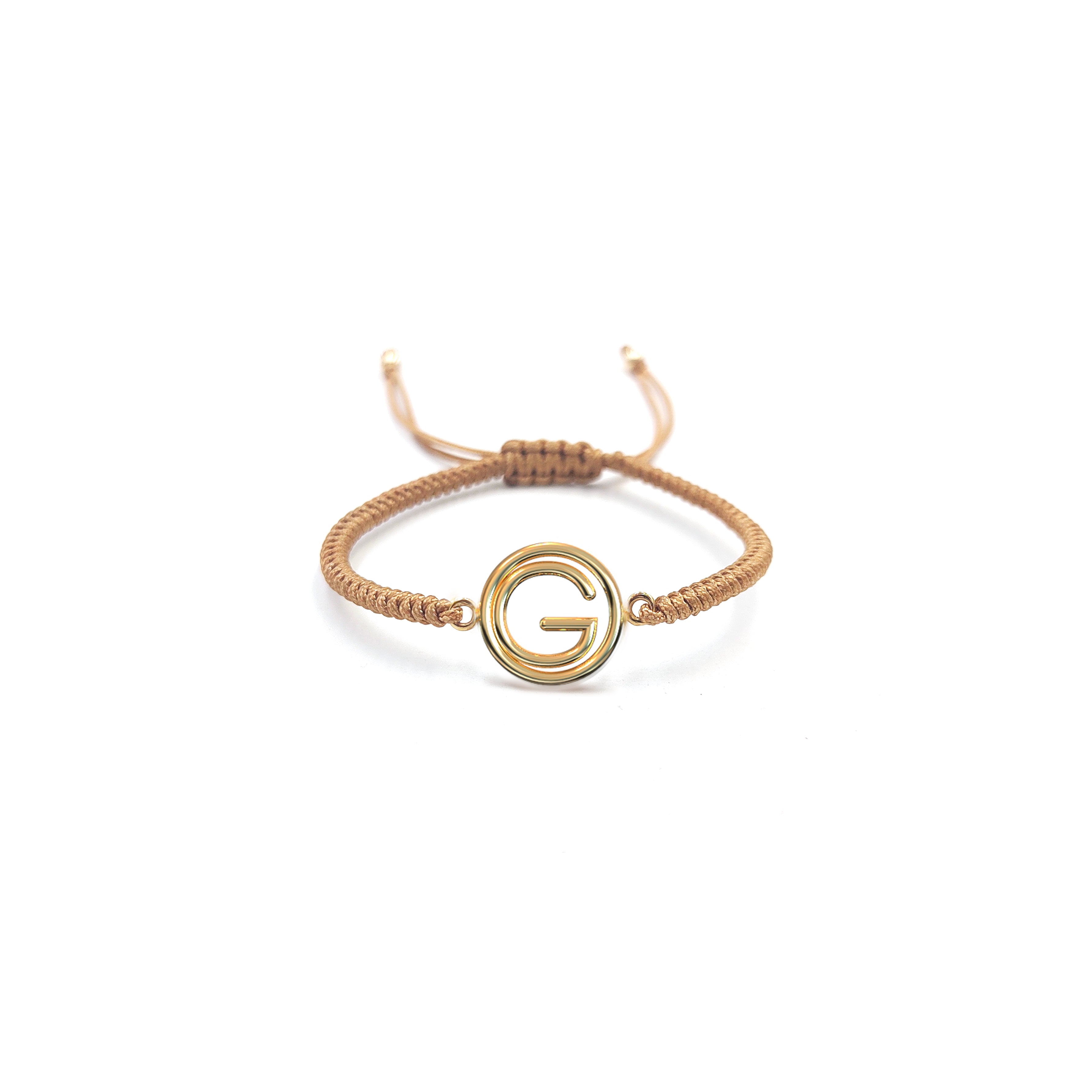 Pulsera Inicial con Marco (Plata .925 con Baño de Oro)