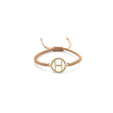 Pulsera Inicial con Marco (Plata .925 con Baño de Oro)