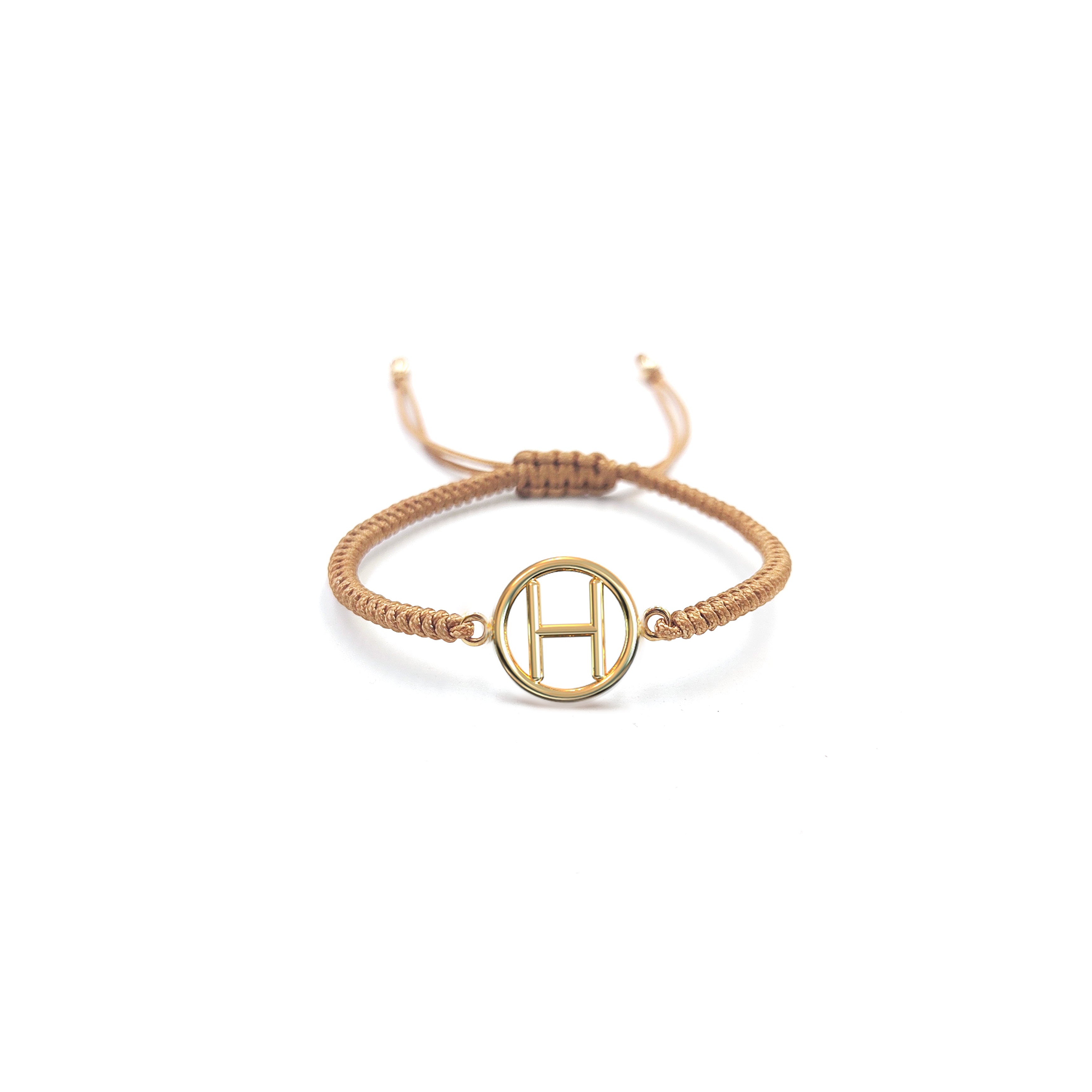 Pulsera Inicial con Marco (Plata .925 con Baño de Oro)
