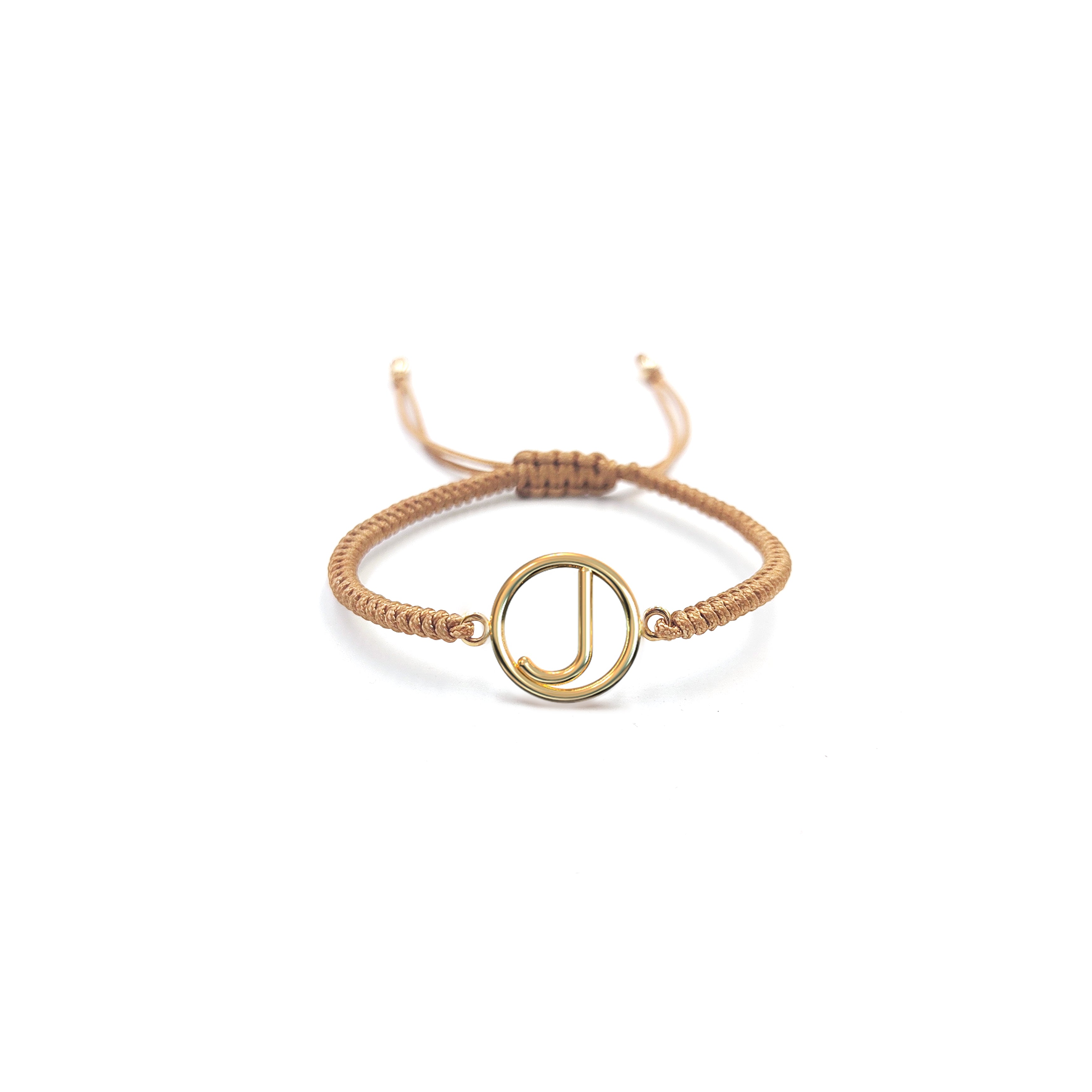 Pulsera Inicial con Marco (Plata .925 con Baño de Oro)