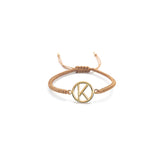 Pulsera Inicial con Marco (Plata .925 con Baño de Oro)