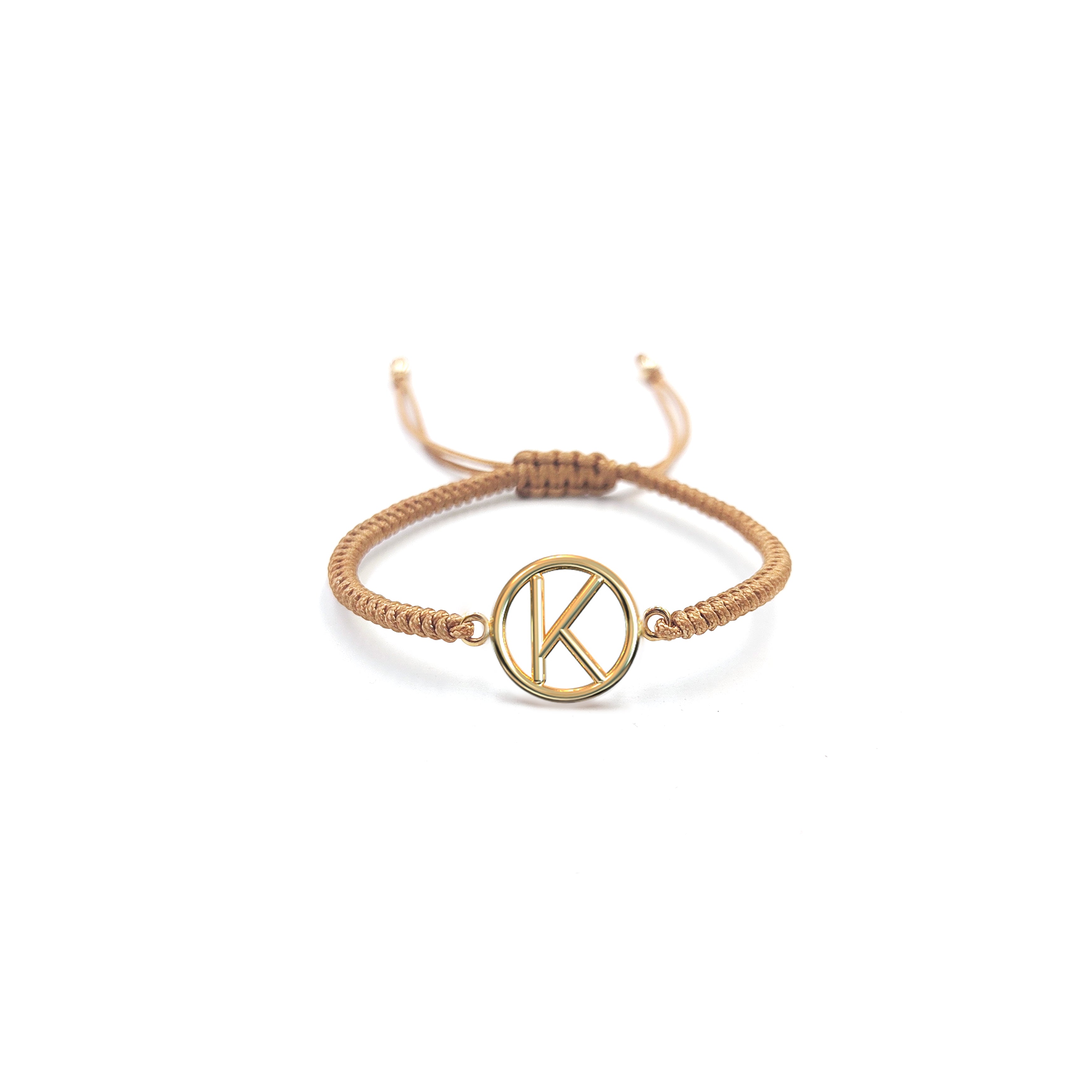 Pulsera Inicial con Marco (Plata .925 con Baño de Oro)