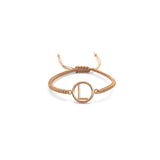 Pulsera Inicial con Marco (Plata .925 con Baño de Oro)