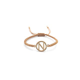 Pulsera Inicial con Marco (Plata .925 con Baño de Oro)