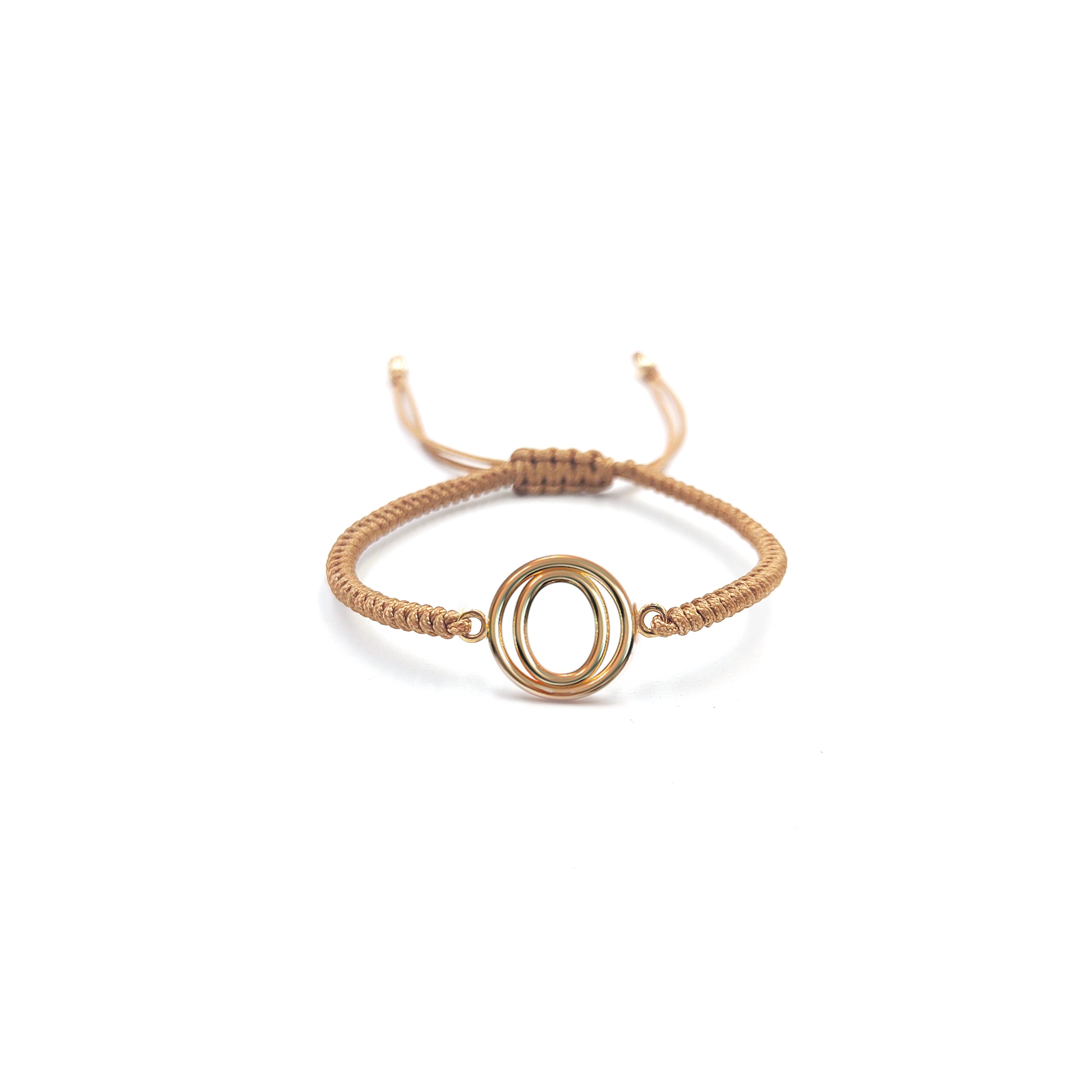 Pulsera Inicial con Marco (Plata .925 con Baño de Oro)