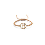 Pulsera Inicial con Marco (Plata .925 con Baño de Oro)