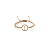 Pulsera Inicial con Marco (Plata .925 con Baño de Oro)