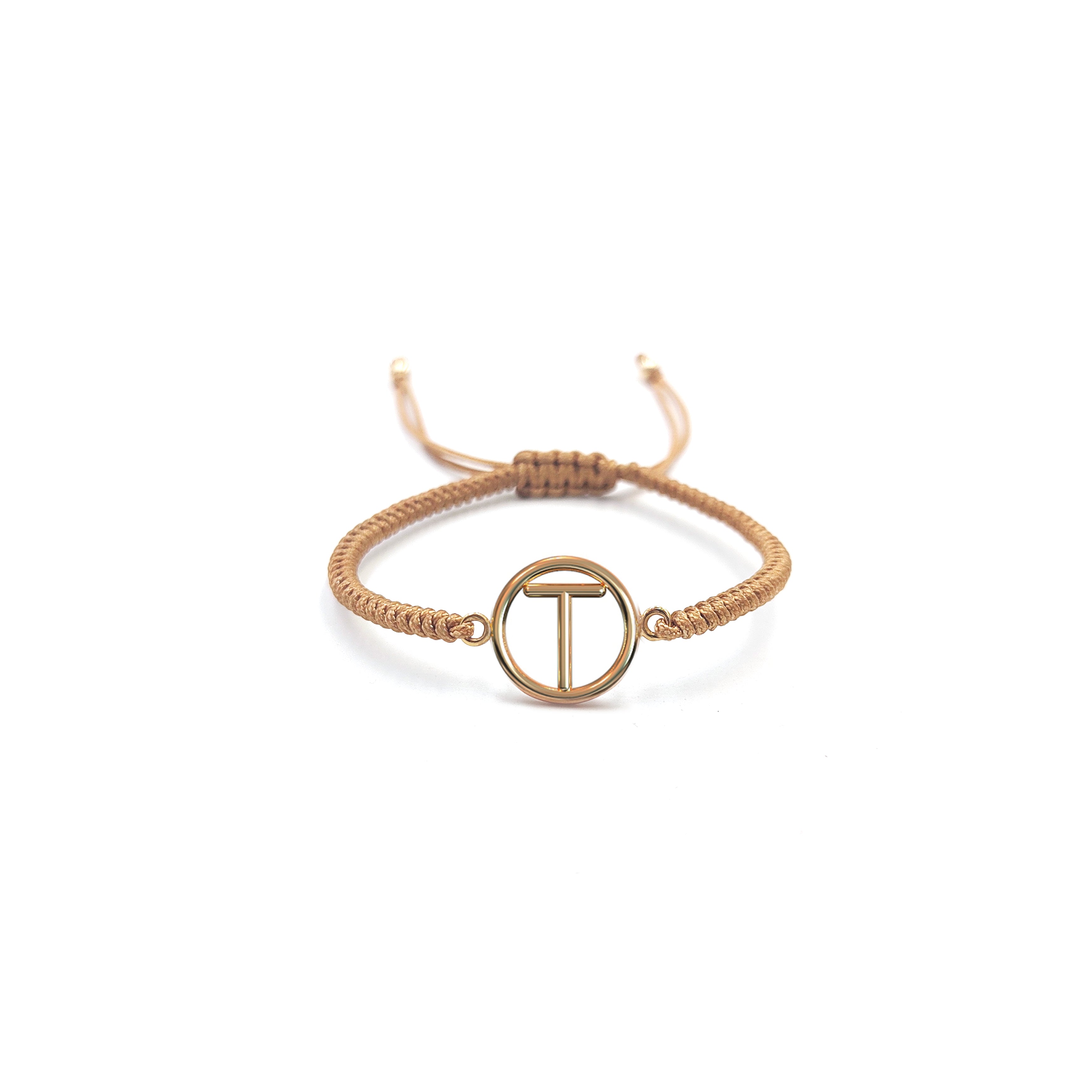 Pulsera Inicial con Marco (Plata .925 con Baño de Oro)