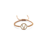 Pulsera Inicial con Marco (Plata .925 con Baño de Oro)
