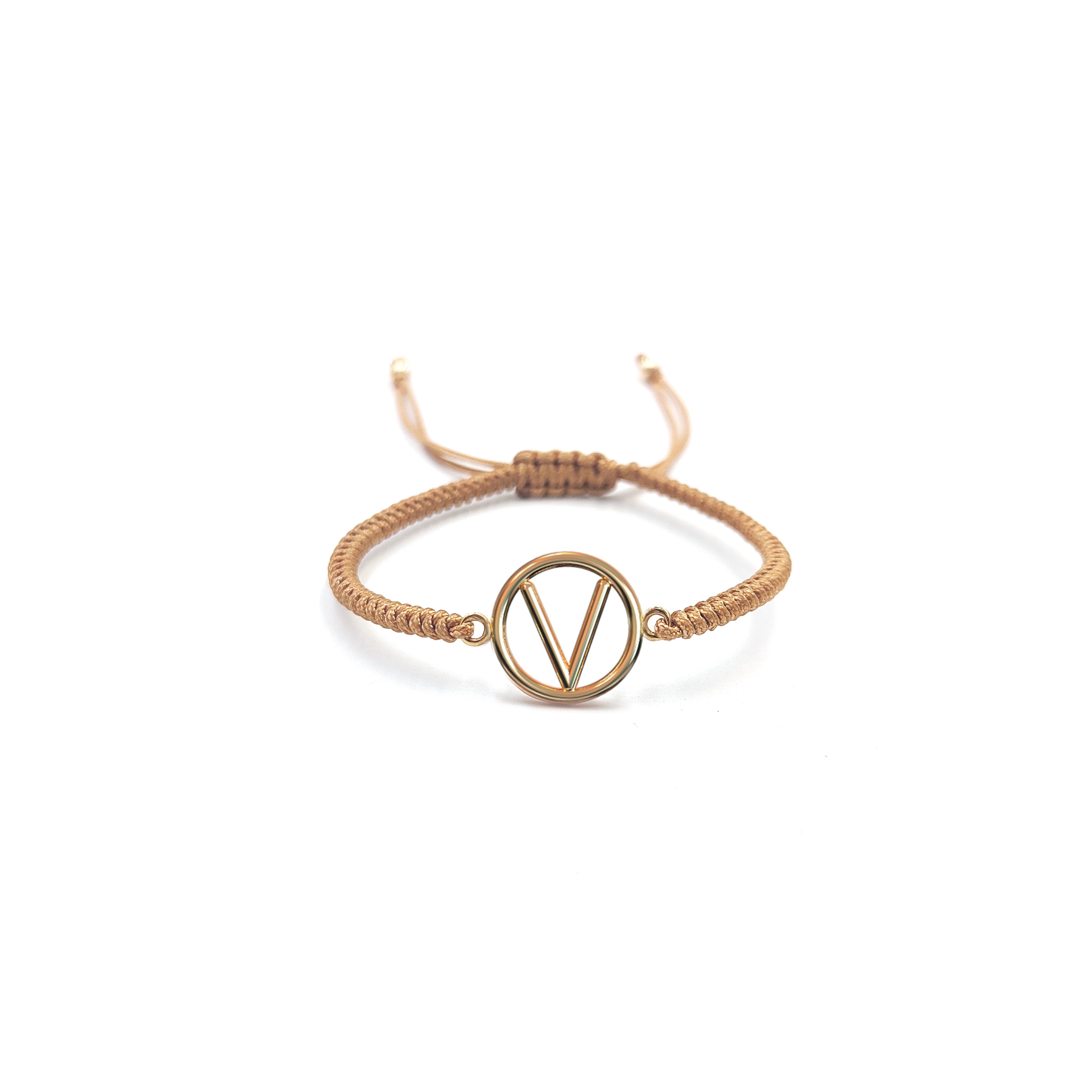 Pulsera Inicial con Marco (Plata .925 con Baño de Oro)