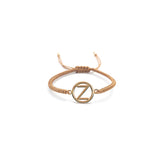 Pulsera Inicial con Marco (Plata .925 con Baño de Oro)