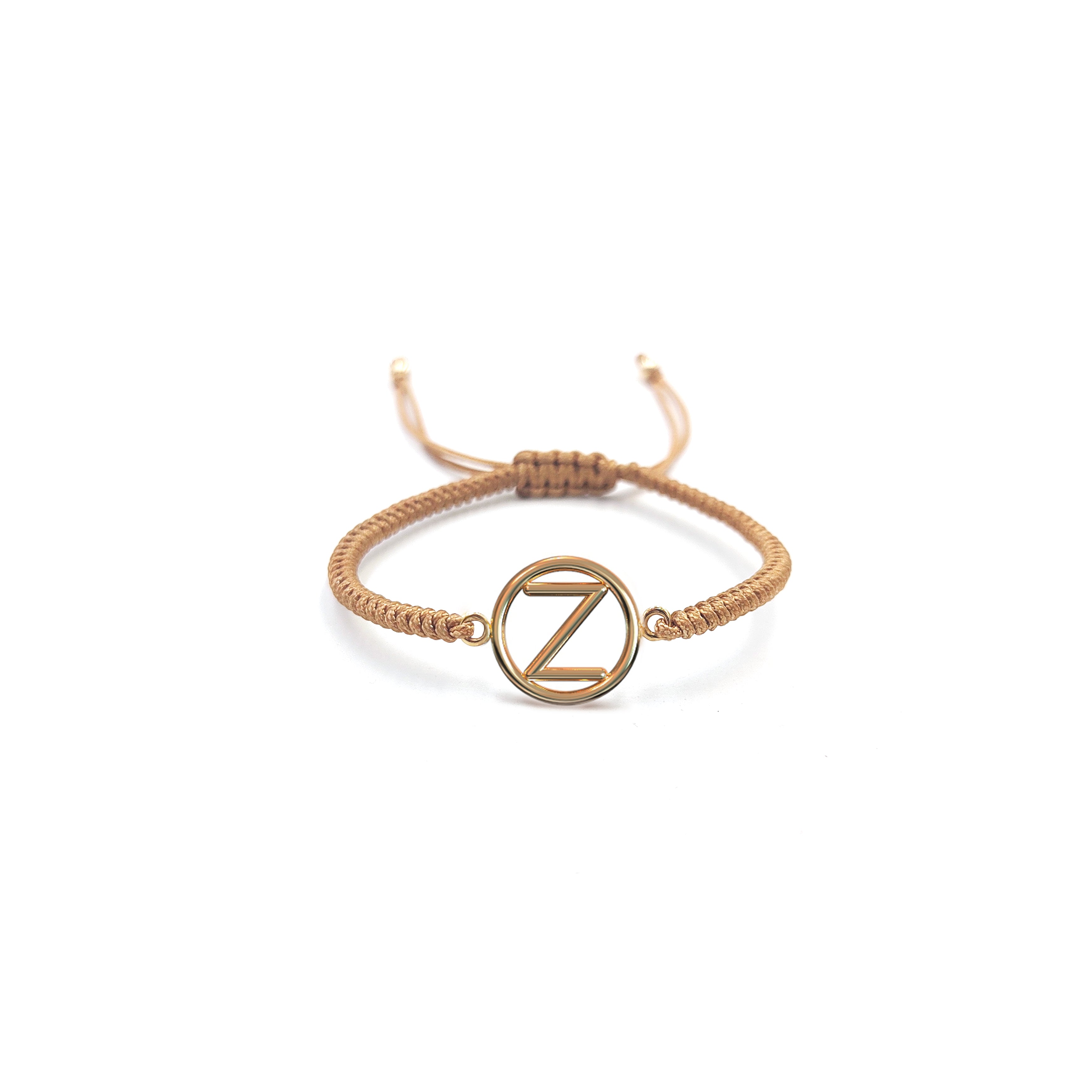 Pulsera Inicial con Marco (Plata .925 con Baño de Oro)
