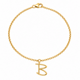 My Initial Pulsera (Plata .925 con Baño de Oro)