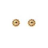 Broquel Flor Esferas (Plata .925 con Baño de Oro)