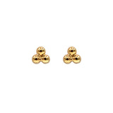 Broqueles Trebol (Plata .925 con Baño de Oro)