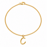 My Initial Pulsera (Plata .925 con Baño de Oro)