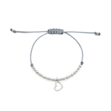 Pulsera Lucky Charm Corazón  (Plata .925)