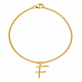 My Initial Pulsera (Plata .925 con Baño de Oro)