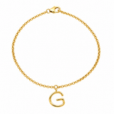 My Initial Pulsera (Plata .925 con Baño de Oro)