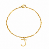 My Initial Pulsera (Plata .925 con Baño de Oro)