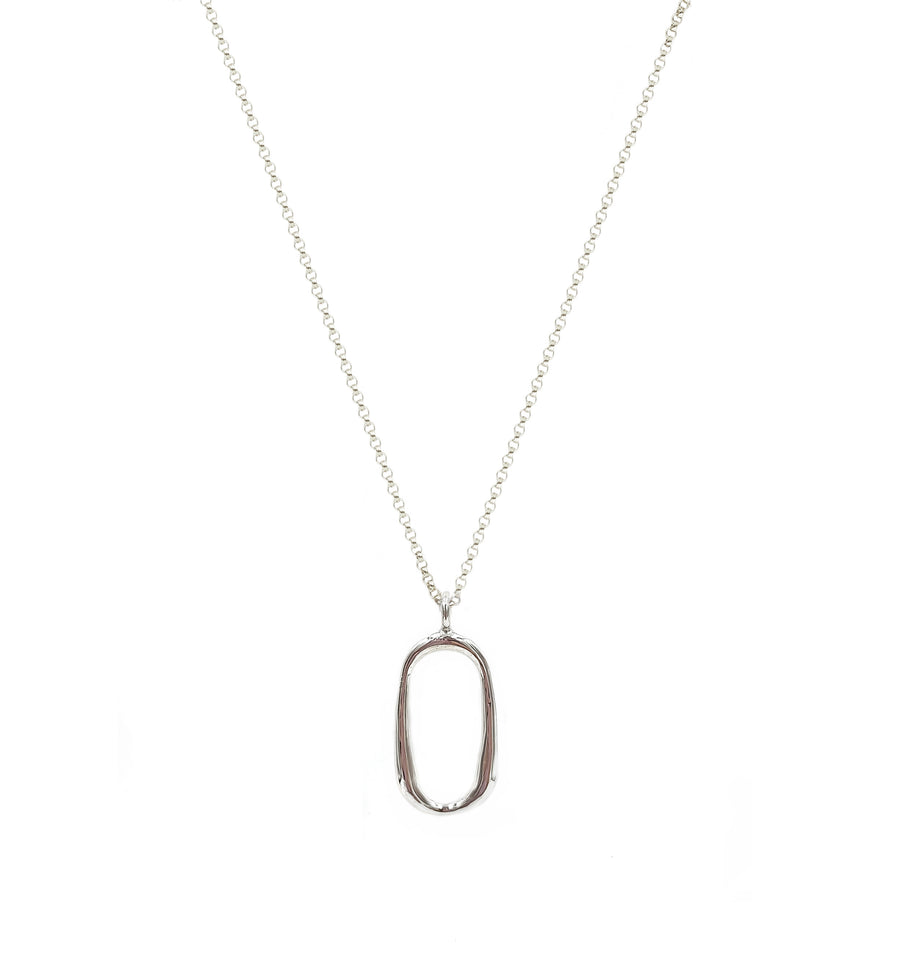 Organic Oval Necklace (Plata .925)