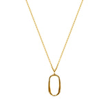 Collar Oval Irregular (Plata .925 con Baño de Oro)