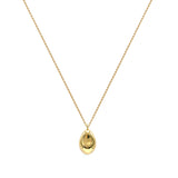 Collar Dije Grande Pebble (Plata .925 con Baño de Oro)