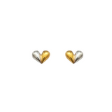 Broquel Duo Heart (Plata .925 con Baño de Oro)