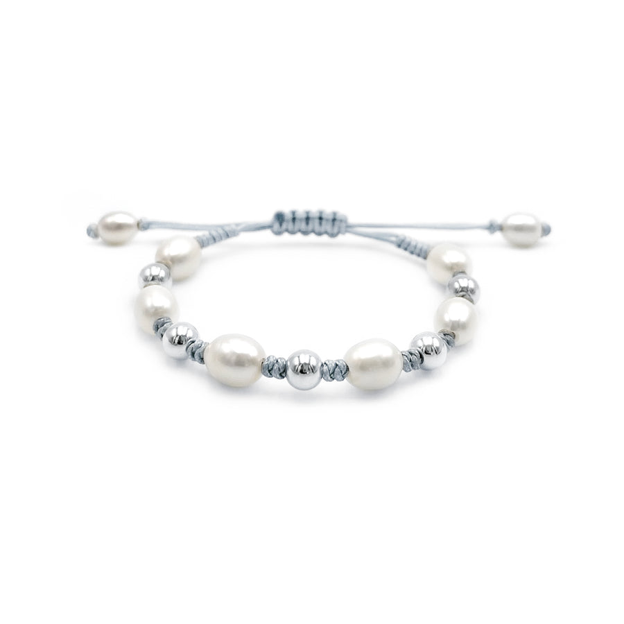 Rice Pearl and Beads Bracelet (Plata .925)