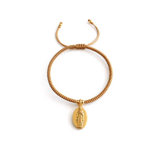Pulsera Virgen (Plata .925 con Baño de Oro)