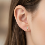 Broquel Alita con Zirconias (Plata .925 con Baño de Oro)