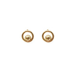 Broquel Aro Esfera 5mm (Plata .925 con Baño de Oro)