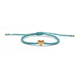 Pulsera Corazón Abombado Chico (Plata .925 con Baño de Oro)