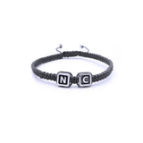 Pulsera Iniciales Negra