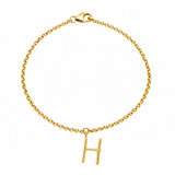 My Initial Pulsera (Plata .925 con Baño de Oro)