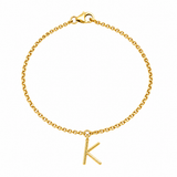 My Initial Pulsera (Plata .925 con Baño de Oro)