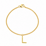 My Initial Pulsera (Plata .925 con Baño de Oro)