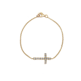 Pulsera Lumina Cruz (Plata .925 con Baño de Oro)